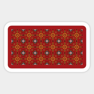 Traditional Sindhi Ajrak Pattern Sticker